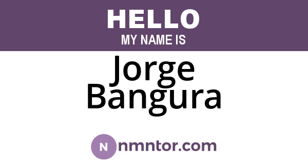 Jorge Bangura