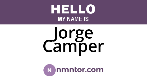 Jorge Camper