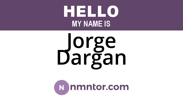 Jorge Dargan