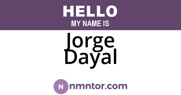 Jorge Dayal
