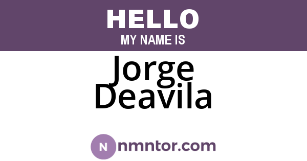 Jorge Deavila