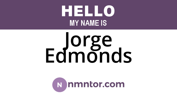 Jorge Edmonds