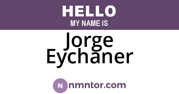 Jorge Eychaner