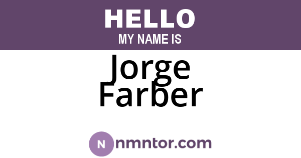 Jorge Farber