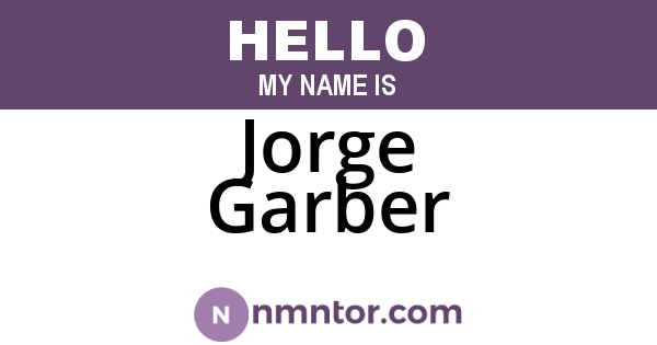 Jorge Garber