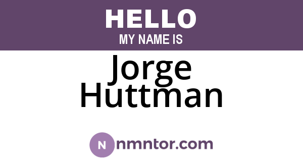 Jorge Huttman
