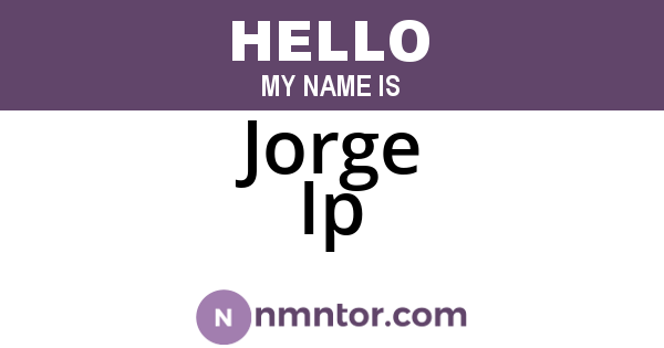 Jorge Ip