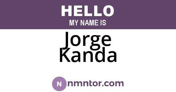 Jorge Kanda