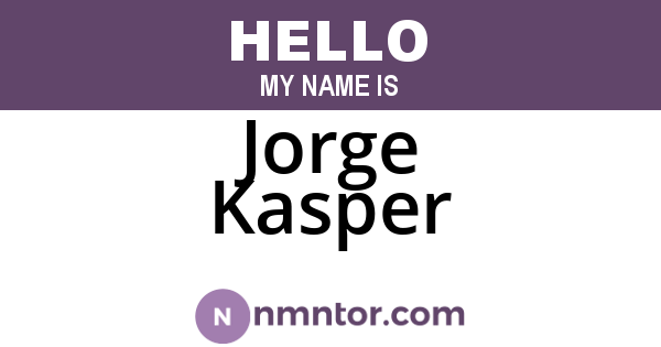 Jorge Kasper