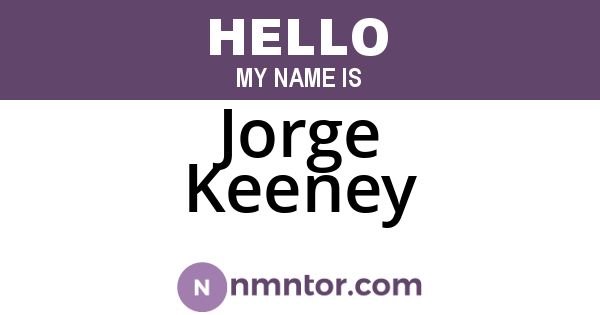 Jorge Keeney