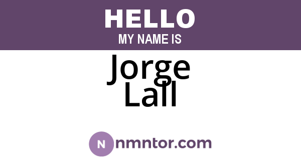 Jorge Lall