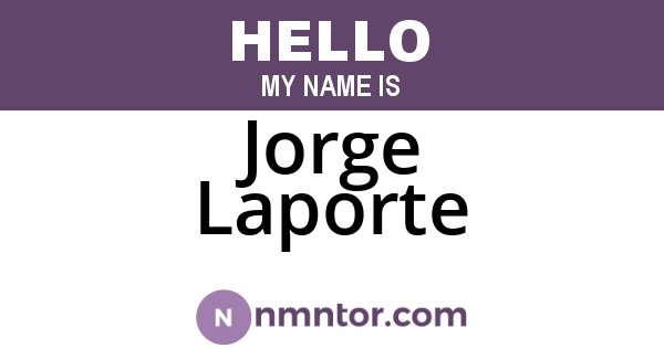 Jorge Laporte