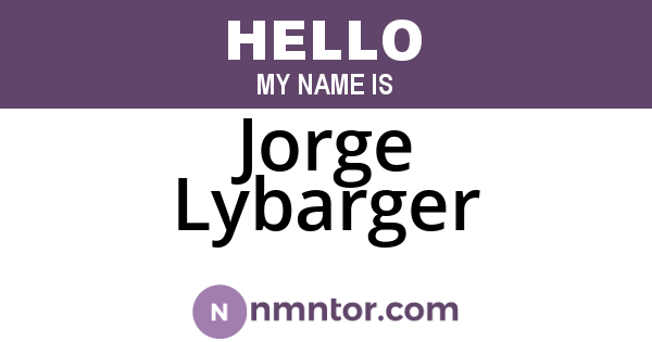 Jorge Lybarger