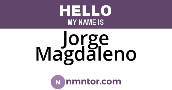 Jorge Magdaleno