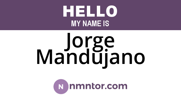 Jorge Mandujano