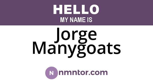 Jorge Manygoats