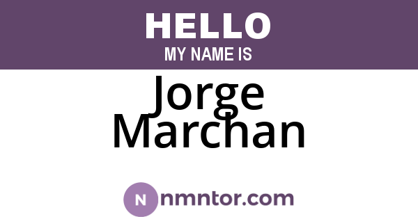 Jorge Marchan