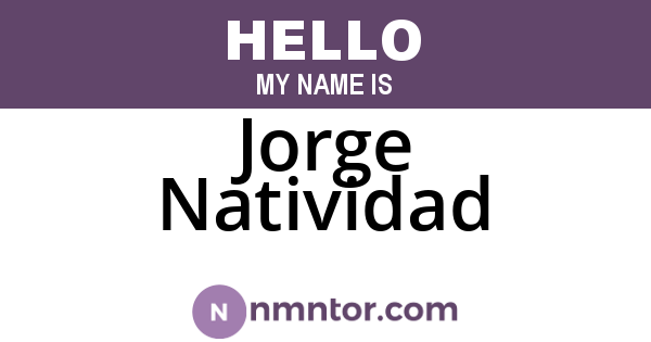 Jorge Natividad