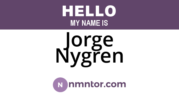 Jorge Nygren