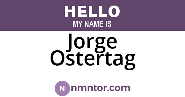 Jorge Ostertag