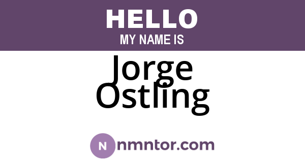 Jorge Ostling
