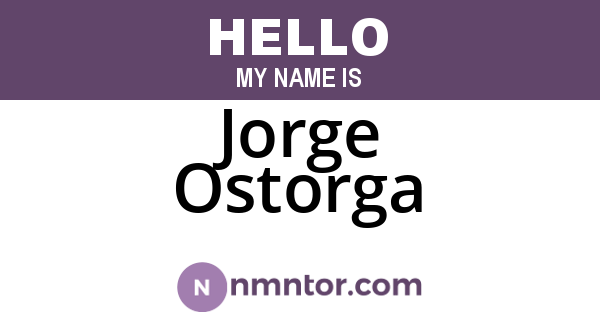 Jorge Ostorga