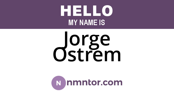 Jorge Ostrem