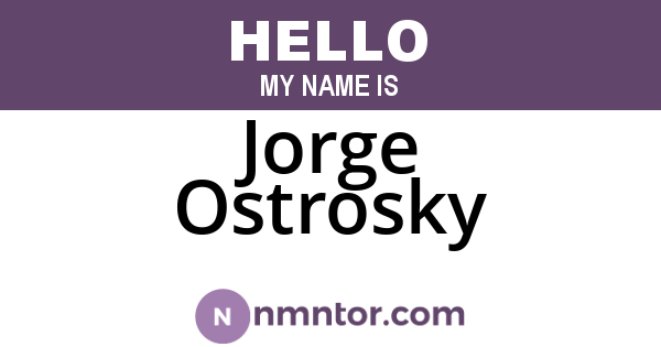 Jorge Ostrosky