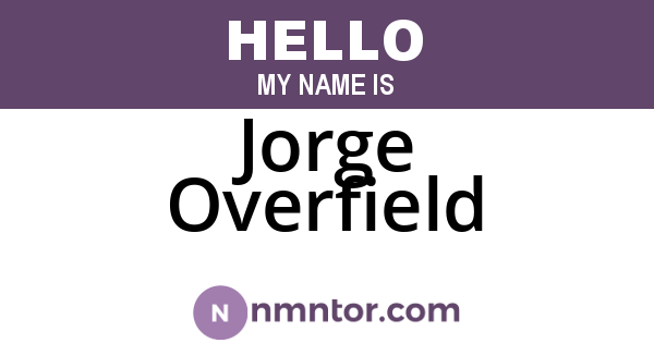 Jorge Overfield