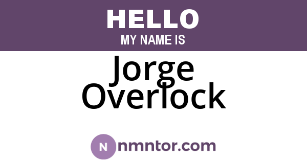 Jorge Overlock