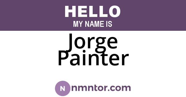 Jorge Painter