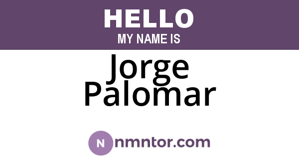 Jorge Palomar