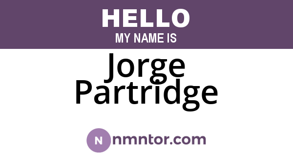 Jorge Partridge