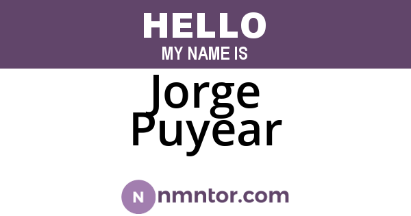 Jorge Puyear
