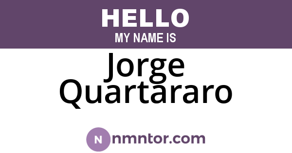 Jorge Quartararo