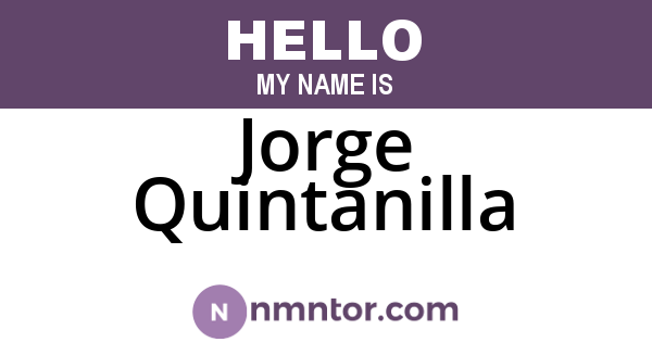 Jorge Quintanilla