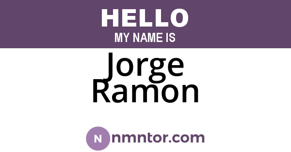 Jorge Ramon