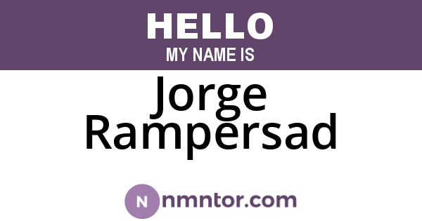 Jorge Rampersad