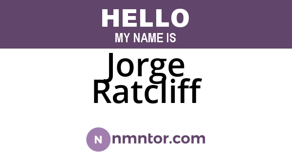 Jorge Ratcliff