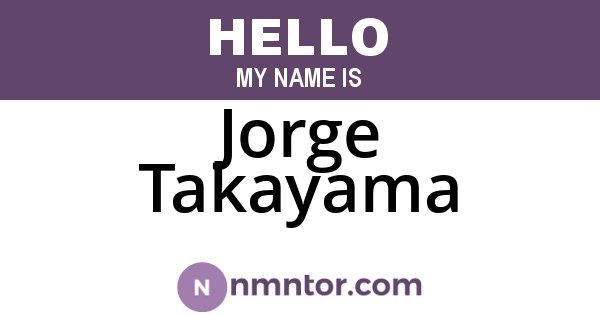 Jorge Takayama
