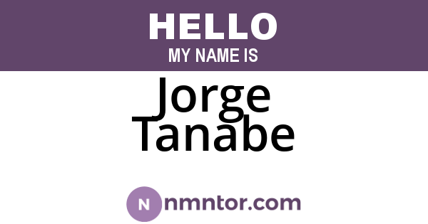 Jorge Tanabe