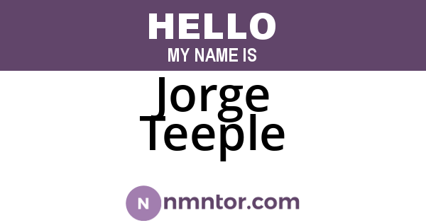 Jorge Teeple