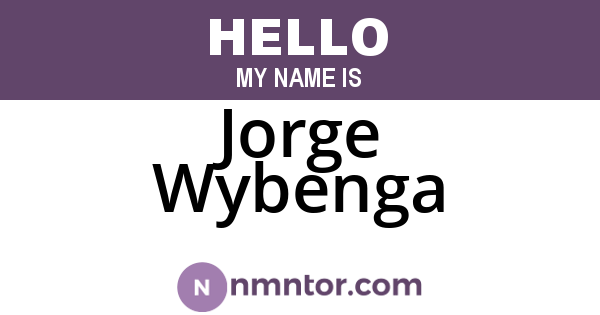 Jorge Wybenga
