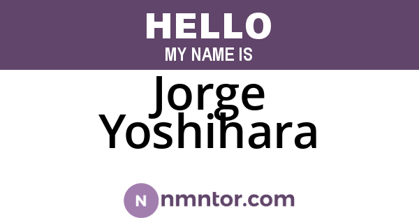 Jorge Yoshihara