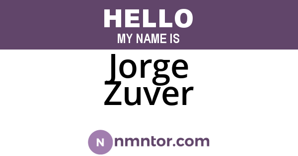 Jorge Zuver