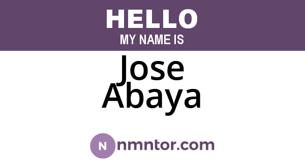 Jose Abaya
