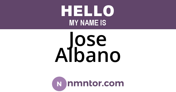 Jose Albano