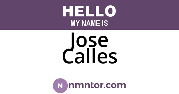 Jose Calles