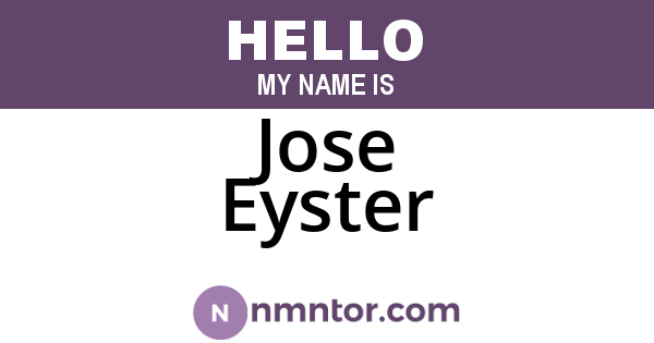 Jose Eyster