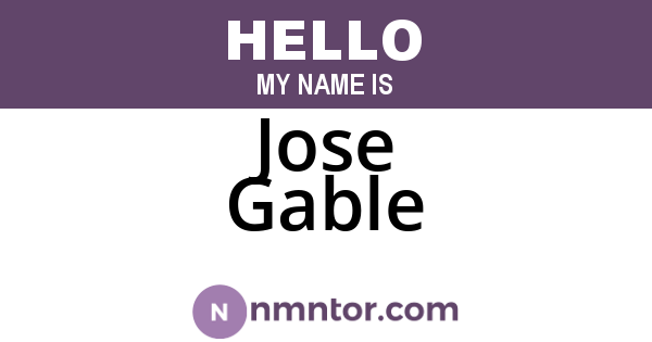 Jose Gable
